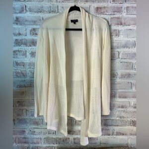 Petite Medium white open-front cardigan - The Limited